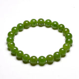 Green Canadian Nephrite Jades Stone Beads Bracelet for Men Women