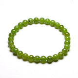 Green Canadian Nephrite Jades Stone Beads Bracelet for Men Women