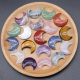 Natural Healing 30mm Moon Stone Quartz Crystal Tumbled Gemstone