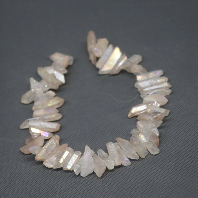Natural Healing Crystal Quartz Beads Top Drilled Choker Point Pendant