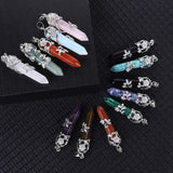 Crystal Quartz Stone Pendulum Reiki Pendants Necklace