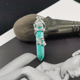 Crystal Quartz Stone Pendulum Reiki Pendants Necklace