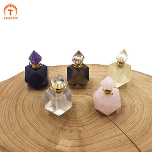 Crystal Quartz Perfume Pendant for Necklace DIY