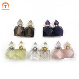 Crystal Quartz Perfume Pendant for Necklace DIY
