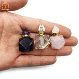 Crystal Quartz Perfume Pendant for Necklace DIY