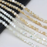 Heart Shape Seawater Shell Spacer Beads Yellow 6mm-12mm