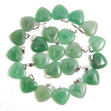 Green Aventurine Heart Stone Necklace Pendant 20mm Gemstone DIY Jewelry