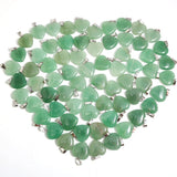 Green Aventurine Heart Stone Necklace Pendant 20mm Gemstone DIY Jewelry