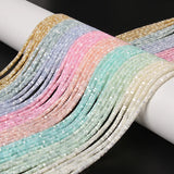 Natural Heishi Beads Shell Pearl Glitter Dyed Spacer Beads Necklace