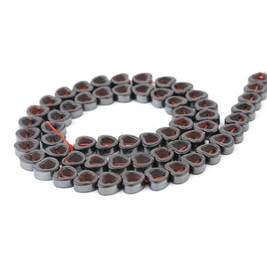 Hematite Bead Hollow Heart Shape Round Square Hematite Loose Bead
