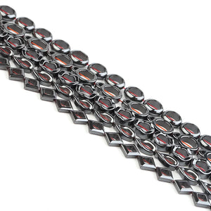 Hematite Bead Hollow Heart Shape Round Square Hematite Loose Bead