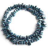 Hematite Beads 9K Plated Irregular Gravel Loose Spacer Beads 15''