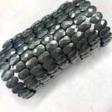 Natural Hematite Stone Beads Bracelet Gemstone Bangle