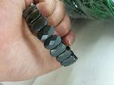 Natural Hematite Stone Beads Bracelet Gemstone Jewelry Bangle