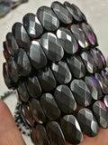 Natural Hematite Stone Beads Bracelet Gemstone Jewelry Bangle