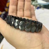 Natural Hematite Stone Beads Bracelet Gemstone Bangle