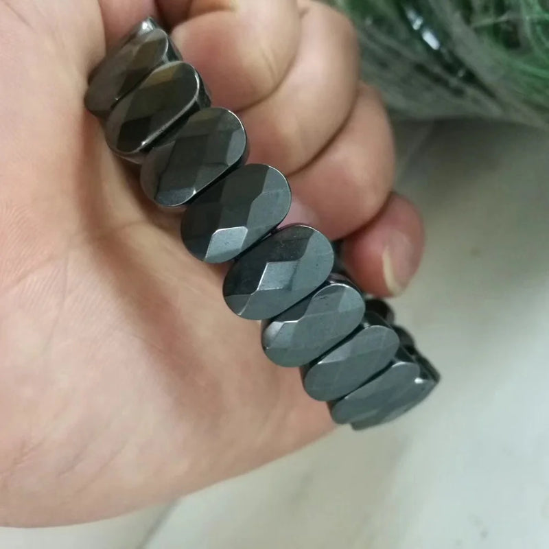 Natural Hematite Stone Beads Bracelet Jewelry For Woman