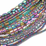 Colorful Geometric Hematite Stone Beads for Jewelry Making