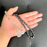 Natural Hematite Tasbih Bracelet 33 Prayer Beads Muslim Gift Rosary