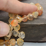 Hematoid Quartz Faceted Water Drop Beads 7x7mm - 52 Beads