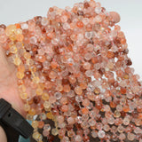 Hematoid Quartz Faceted Water Drop Beads 7x7mm - 52 Beads