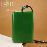 Hetian Biyu Longfeng Couple Spinach Green Pendant Retro National Style