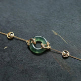 Vintage Hetian Chalcedony Carp Pearl Bracelet
