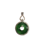 Hetian Chrysoprase Pendant Vintage Chinese Necklace