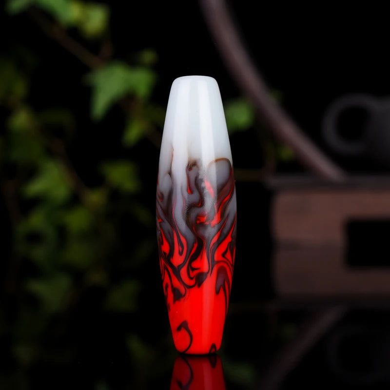 Hetian Jade Dzi Beads Pendant Necklace Carved Charm Jewelry