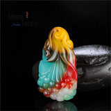 Natural Hetian Jade Magnolia Pendant Amulet Women Men Couple Holiday Gift