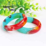 Natural Hetian Colorful Jade Floating Flower Bracelet Charms