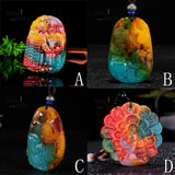 Hetian Jade God Of Wealth Peacock Toad Pendant Charm Jewelry Men Women