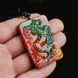 Hetian Colorful Jade One Horse Leads The Way Pendant Charms Amulets
