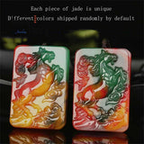 Hetian Colorful Jade One Horse Leads The Way Pendant Charms Amulets