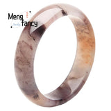 Natural Hetian Golden Silk Jade Bangle Charms Fine Jewelry Sets Women Bracelet