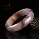 Natural Hetian Golden Silk Jade Bangle Charms Fine Jewelry Sets Women Bracelet
