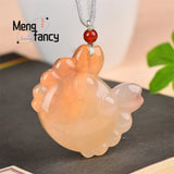 Hetian Golden Silk Jade Crab Pendant Charms - Fine Jewelry Men Women