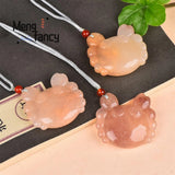 Hetian Golden Silk Jade Crab Pendant Charms - Fine Jewelry Men Women