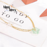 Hetian Jade 925 Silver Flower Collarbone Chain Pendant Necklace