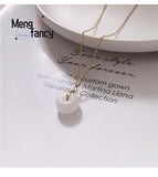 Hetian Jade 925 Silver Peace Buckle Pendant Necklace