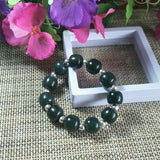 Hetian Jade Abacus Silver Beads Bracelet Fine Jewelry
