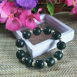 Hetian Jade Abacus Silver Beads Bracelet Fine Jewelry