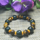 Hetian Jade Abacus Tiger's Eye Beads Bracelet