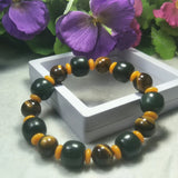 Hetian Jade Abacus Tiger's Eye Beads Bracelet