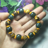 Hetian Jade Abacus Tiger's Eye Beads Bracelet