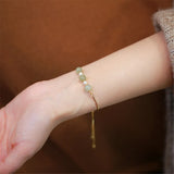 Hetian Jade Adjustable Chain Bracelet Single Circle
