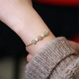 Hetian Jade Adjustable Chain Bracelet Single Circle
