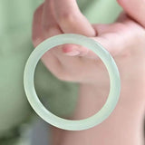 Natural Hetian Jade Bangle Cuff Bracelet Women's Jewelry