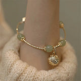 Hetian Jade Bell Bracelet Women Amulet Mother's Wrist Jewelry