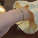 Natural Hetian Jade Bell Orchid Pendant Bracelet For Women Jewelry Gift